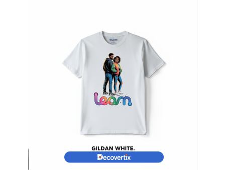 Camisetas GILDAN Tipo T 100% Algodon en Blanco y Negro:: Personalizable