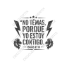 Digital colorfull stencil-style PDF displays the phrase “"No temas, porque yo estoy contigo."