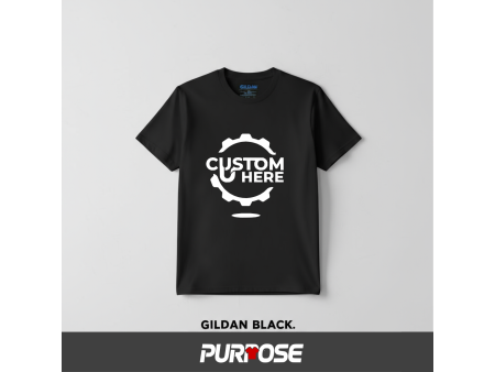 Camisetas GILDAN Tipo T 100% Algodon en Blanco y Negro:: Personalizable